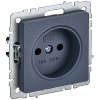 IEK BRITE BASE Маренго Розетка 1-м бз без защ штор 10А РС10-1-0-БрМ