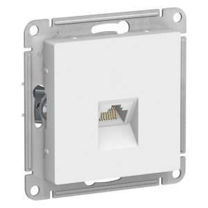 ATLASDESIGN РОЗЕТКА компьютерная RJ45 кат. 6A, механизм, БЕЛЫЙ ATN000186