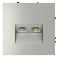 Розетка компьютерная встраиваемая VOLTUM S70 двойная RJ45RJ45 кат.6, сталь