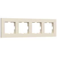 W0042962/ Рамка на 4 поста Slab (айвори софт)