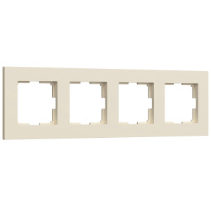 W0042962/ Рамка на 4 поста Slab (айвори софт)