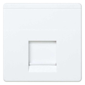 Адаптер на RJ45 Simon SIMON 27, скрытый монтаж, со шторками, белый, 27087-35