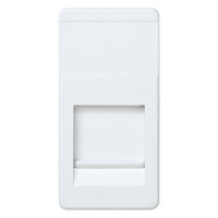 Адаптер на RJ45 Simon SIMON 27, скрытый монтаж, со шторками, белый, 27087-34