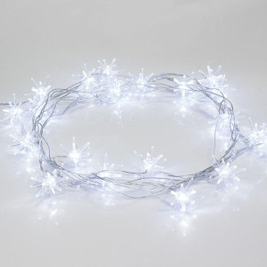 Гирлянда светодиодная Снежинки 2.8м 20LED бел. 1Вт IP20 Neon-Night 303-036
