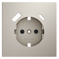 Накладка для розетки с заземлением и защитными шторками, с USB A+C, S70 (кашемир)