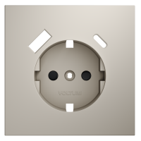 Накладка для розетки с заземлением и защитными шторками, с USB A+C, S70 (кашемир)