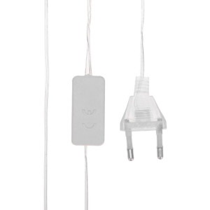Гирлянда светодиодная Снежинки большие 5м 20LED мульти (RG/RB) IP20 230В мигание провод прозр. Neon-Night 304-024