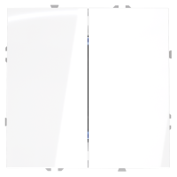 Перекрестный переключатель встраиваемый VOLTUM S70 двухклавишный 10А, белый глянцевый