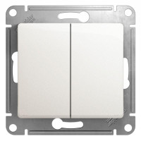 GLOSSA 2-клавишный ПЕРЕКЛЮЧАТЕЛЬ, сх.6+6, 10АХ, механизм, ПЕРЛАМУТР GSL000665