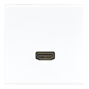 Розетка HDMI Jung LS 990, скрытый монтаж, белый, MALS1112WW