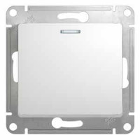 GLOSSA 1-клавишный ВЫКЛЮЧАТЕЛЬ с подсветкой, сх.1а, 10АХ, механизм, БЕЛЫЙ GSL000113