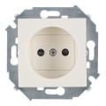 Розетка 1-м СП Simon 15 16А IP20 250В без заземл. защ. шторки винтов. клеммы механизм сл. кость Simon 1591444-031