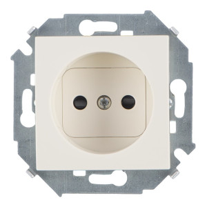 Розетка 1-м СП Simon 15 16А IP20 250В без заземл. защ. шторки винтов. клеммы механизм сл. кость Simon 1591444-031
