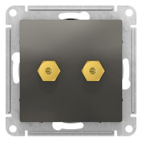 ATLASDESIGN АУДИОРОЗЕТКА двойная, СТАЛЬ ATN000987