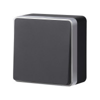 W5012034/ Выключатель одноклавишный проходной Gallant (черный с серебром)