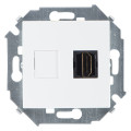 Розетка HDMI Simon SIMON 15, скрытый монтаж, белый, 1591407-030