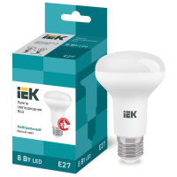 Лампа светодиодная 8Вт R63 4000К нейтр. бел. E27 720лм 230-240В IEK LLE-R63-8-230-40-E27