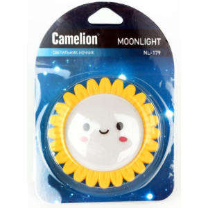 Светильник светодиодный NL-179 Солнышко 220В ночник с выкл. бел. Camelion 12535