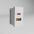 W1272701 Модульная розетка USB тип AC 4522,5 белый