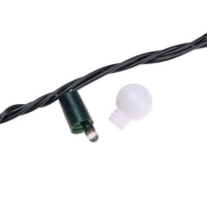 Гирлянда светодиодная Мультишарики 20м d15мм 200LED мульти (RG/RB) 11Вт 230В IP44 мигание провод зел. Neon-Night 303-609
