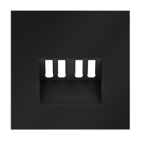 Накладка для розетки акустической 4-местной , S70 (черный матовый)