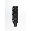 Розетка (колодка) трехместная с крышкам каучук черная 2P+PE 250V 16А IP54 DYNEL