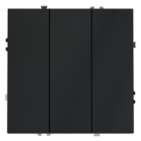 Выключатель встраиваемый VOLTUM S70 трехклавишный 10А, (графит)