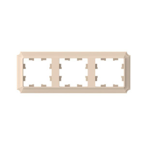 ATLASDESIGN ANTIQUE 3-постовая РАМКА, универсальная, ПЕСОЧНЫЙ ATN101203