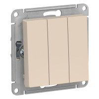 ATLASDESIGN 3-клавишный ВЫКЛЮЧАТЕЛЬ, сх.1+1+1, 10АХ, механизм, БЕЖЕВЫЙ ATN000231