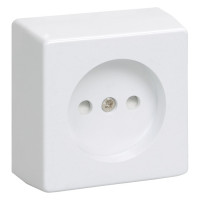 Розетка IEK БРИКС, открытый монтаж, со шторками, коричневый, ERB10-K30-10-DC