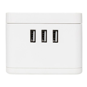 Удлинитель Куб 2х1.3м 3USB 2.4А+зарядное устройство 1кв.мм EKF UBA-CUB-3-WC