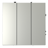 Выключатель встраиваемый VOLTUM S70 трехклавишный 10А, (сталь)