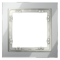 Рамка стеклянная VOLTUM S70 на 1 пост, (сталь, стекло)