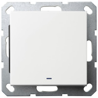 Jasmart G Белый глянцевый Выключатель 1-кл с подсветкой 10A 250V~