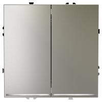 Проходной переключатель встраиваемый VOLTUM S70 двухклавишный с подсветкой 10А, (шелк)