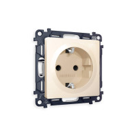 MA307010 Комплект механизма электрической розетки ALFA Бежевый глянец сз с шторками QUANT AP3070, VM141 AMBRELLA VOLT