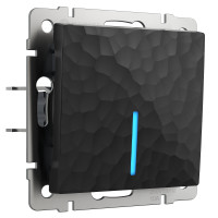 W1210108/ Выключатель одноклавишный с подсветкой (hammer черный)