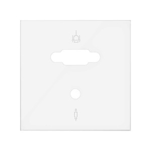 Simon 100 Белый матовый Накладка розетки VGA + Mini-Jack