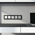 W0052908/ Рамка на 5 постов Slab (черный софт)