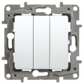 Механизм выключателя 3-кл. СП Etika Plus 10А IP20 250В 10AX винт. зажимы бел. Leg 672213