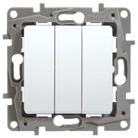 Механизм выключателя 3-кл. СП Etika Plus 10А IP20 250В 10AX винт. зажимы бел. Leg 672213