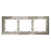 Рамка стеклянная VOLTUM S70 на 3 поста, (шелк, стекло)