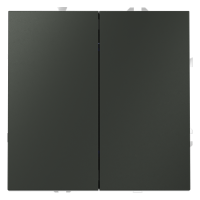 Выключатель с самовозвратом встраиваемый VOLTUM S70 двухклавишный 10А, (титан)