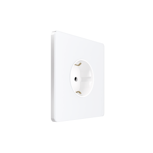 Systeme Infinity, Розетка СУ с ЗК 250В, 16А, защит.шторки, Арктический лед