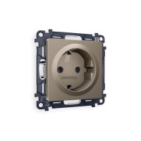 MA637010 Комплект механизма электрической розетки ALFA Темная бронза матовый сз с шторками QUANT AP6370, VM141 AMBRELLA VOLT