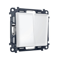 MA123030 Комплект механизма 2-клавишного перекрестного выключателя 10A-250V ALFA Белый матовый QUANT AP1230, VM125 AMBRELLA VOLT