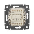 Механизм выключателя 2-кл. СП Valena 10А IP31 250В алюм. Leg 770105