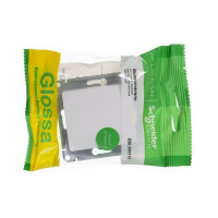 GLOSSA 1-клавишный ВЫКЛЮЧАТЕЛЬ КНОПОЧНЫЙ, сх.1, 10А, механизм, БЕЛЫЙ GSL000115