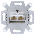 Розетка компьютерной 2xRJ45 Jung, скрытый монтаж, UAE8-8UPOK6