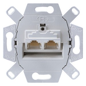 Розетка компьютерной 2xRJ45 Jung, скрытый монтаж, UAE8-8UPOK6